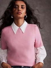 Mint Velvet Pink Wool Blend Knit Top - Image 2 of 8