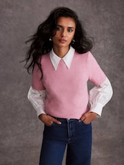 Mint Velvet Pink Wool Blend Knit Top - Image 4 of 8