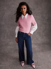 Mint Velvet Pink Wool Blend Knit Top - Image 5 of 8