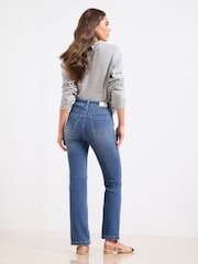 Lipsy Mid Wash Blue Kick Flare Leg Jeans - Image 5 of 5
