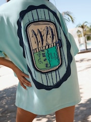 Azul - Graphic Print Beach T-Shirt - Imagen 6 de 10