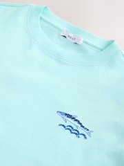 Azul - Graphic Print Beach T-Shirt - Imagen 9 de 10