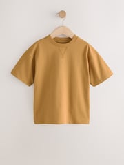 Blue/Tan/Stripe Relaxed Fit Short Sleeve T-Shirts 3 Pack (3-16yrs) - Image 4 of 7