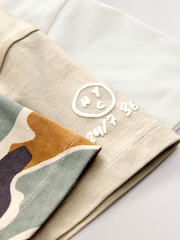 White/Stone/Camo - Relaxed Fit Graphic Print Short Sleeve T-Shirts 3 Pack (3-16yrs) - Imagen 7 de 7