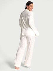 Victoria's Secret Coconut White Eyelet Modal Long Pyjama Set - Image 2 of 3