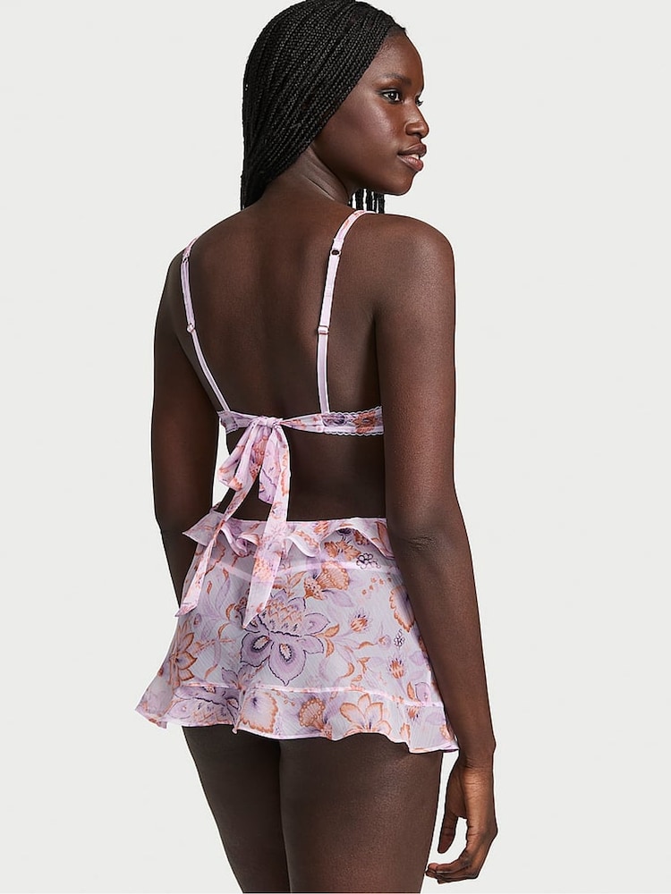 Victoria's Secret Delicate Violet Purple Blossom Babydoll Set - Image 2 of 4