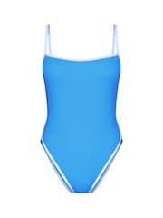 Victoria's Secret Dream On Blue Scuba Scoop Swimsuit - Image 1 of 1