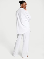 Victoria's Secret White Cotton Modal Long Pyjama Set - Image 2 of 2