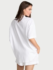 Victoria's Secret White Cotton Modal Short Pyjama Set - Image 2 of 2