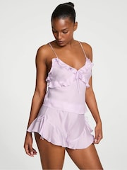 Victoria's Secret Delicate Violet Purple Silky Flutter Ruffled Cami Set - Image 1 of 3