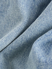 Bleach Hourglass Turn Up Cropped 100% Cotton Jeans - Image 1 of 3