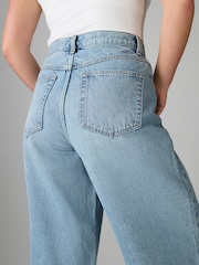 Bleach Hourglass Turn Up Cropped 100% Cotton Jeans - Image 4 of 8
