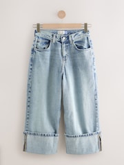 Bleach Hourglass Turn Up Cropped 100% Cotton Jeans - Image 6 of 8