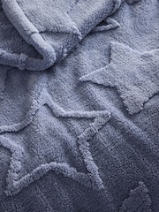 Blue Carved Star Fleece Throw - Image 3 of 4