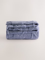 Blue Carved Star Fleece Throw - Image 4 of 4