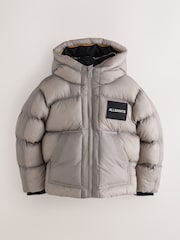 smALLSAINTS Light Grey Washed Padded Coat - Image 1 of 8