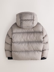 smALLSAINTS Light Grey Washed Padded Coat - Image 2 of 8