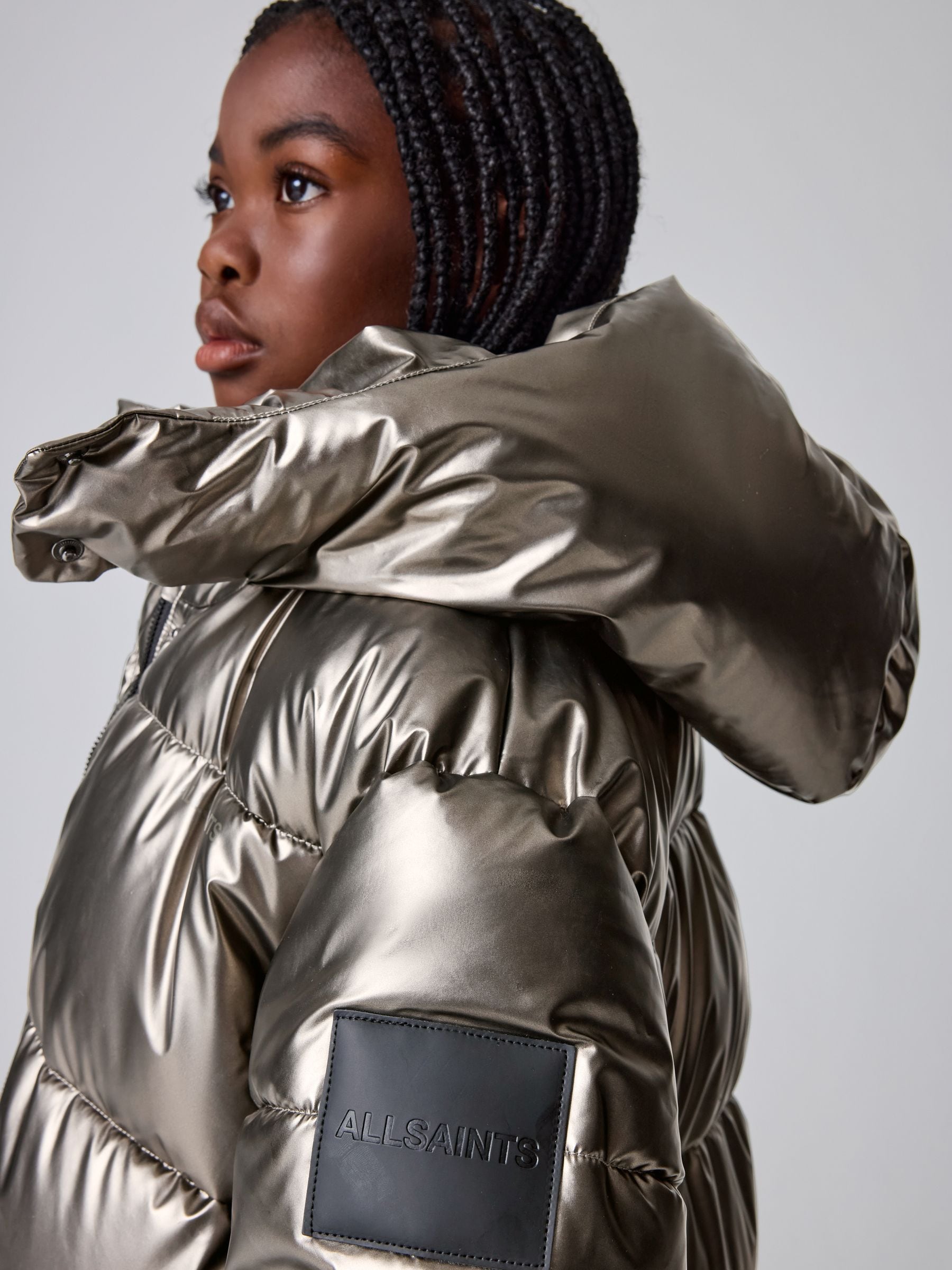 新品未使用★j.s luxe 【apuntob/アプントビー】WIDE COAT Buy smALLSAINTS Metallic Longline Padded Girls Coat from Next USA