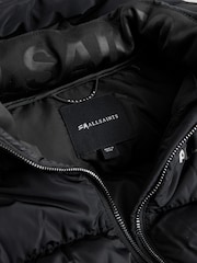smALLSAINTS Black Waisted Longline Padded Coat - Image 14 of 16