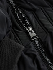 smALLSAINTS Black Waisted Longline Padded Coat - Image 15 of 16