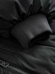 smALLSAINTS Black Waisted Longline Padded Coat - Image 16 of 16