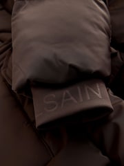 smALLSAINTS Chocolate Brown Tie Waist Padded Coat - Image 5 of 6