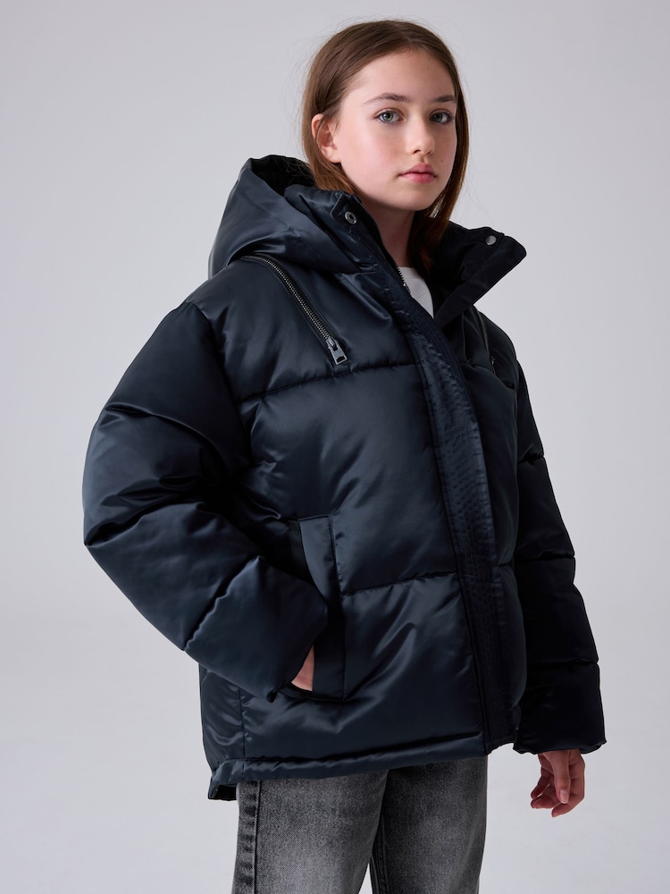 smALLSAINTS Navy Chelsea Padded Coat - Image 2 of 16