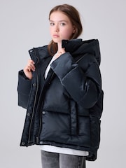 smALLSAINTS Navy Chelsea Padded Coat - Image 3 of 16