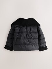 smALLSAINTS Black Padded Aviator Jacket - Image 11 of 16