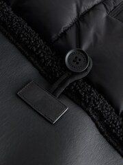 smALLSAINTS Black Padded Aviator Jacket - Image 13 of 16