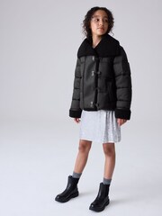 smALLSAINTS Black Padded Aviator Jacket - Image 2 of 16