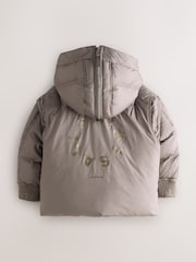 smALLSAINTS Mauve Purple Tierra Split Hood Younger Girls Padded Coat - Image 11 of 17