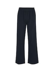 Kaffe Blue KAnaya Casual 100% Cotton Trousers With Elastic Waist - Image 5 of 6