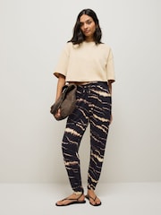 Black/White Tie Dye Jersey Joggers - Image 2 of 8