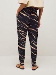 Black/White Tie Dye Jersey Joggers - Image 4 of 8