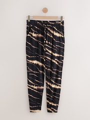 Black/White Tie Dye Jersey Joggers - Image 6 of 8