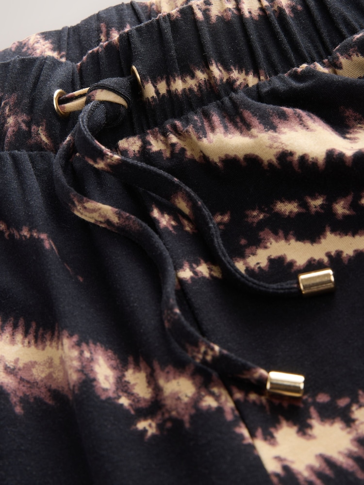 Black/White Tie Dye Jersey Joggers - Image 7 of 8