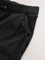 Black Wide Leg Jersey Culottes - Image 8 of 8