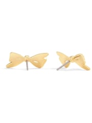 COACH Gold Tone Signature Bow Stud Earrings - Image 3 of 3