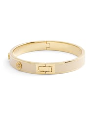 COACH Gold Tone Signature Tea Rose Enamel Bangle Boxed Bracelet - Image 3 of 5