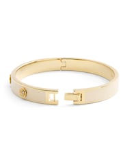 COACH Gold Tone Signature Tea Rose Enamel Bangle Boxed Bracelet - Image 4 of 5
