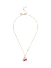 COACH Gold Tone Signature Cherry Pendant Necklace - Image 1 of 3