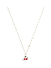 COACH Gold Tone Signature Cherry Pendant Necklace - Image 2 of 3
