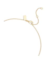 COACH Gold Tone Signature Mother of Pearl Coin Pendant Necklace - Image 3 of 3