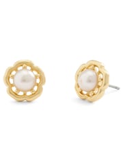 COACH Gold Tone Signature Pearl Tea Rose Boxed Jewelry Set - Image 4 of 6