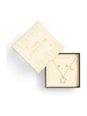 COACH Gold Tone Signature Celestial Star Boxed Jewelry Set - Image 6 of 6