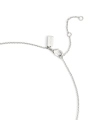 COACH Silver Tone Signature Mother of Pearl Coin Pendant Necklace - Image 3 of 3
