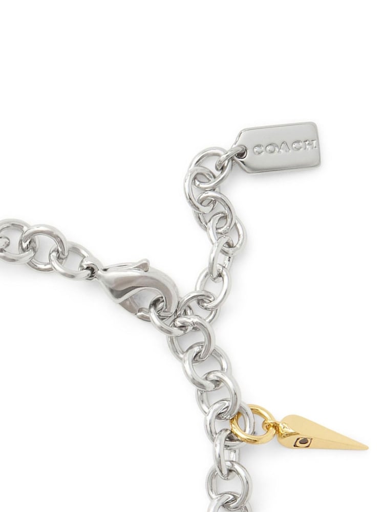 COACH Silver Tone Statement Signature Charm Bracelet - Image 4 of 4