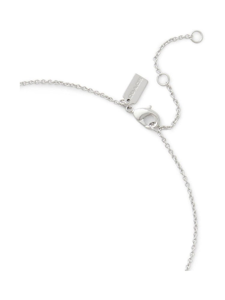 COACH Gold Tone Signature Tea Rose and Heart Strand Necklace - Image 3 of 3