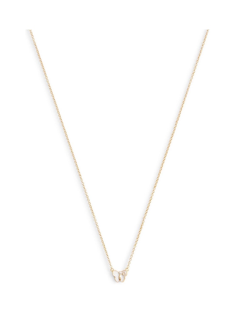 COACH Gold Tone Signature Butterfly Pendant Necklace - Image 2 of 3